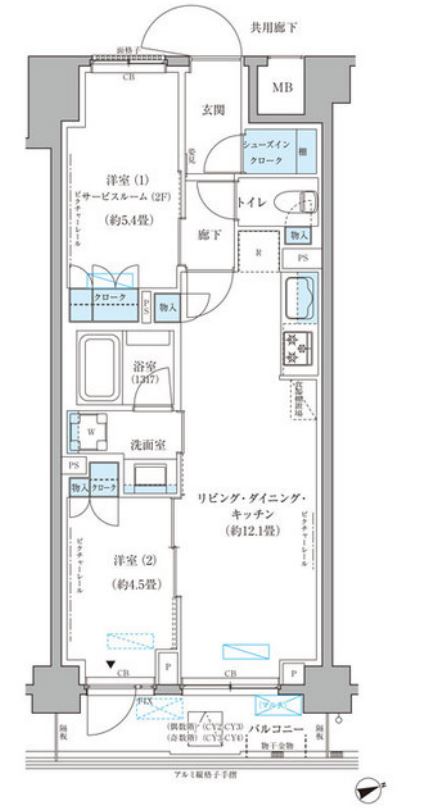 パークアクシス文京本郷　507号室　間取り