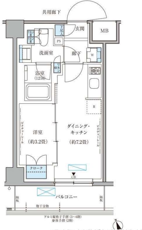 パークアクシス文京本郷　418号室　間取り