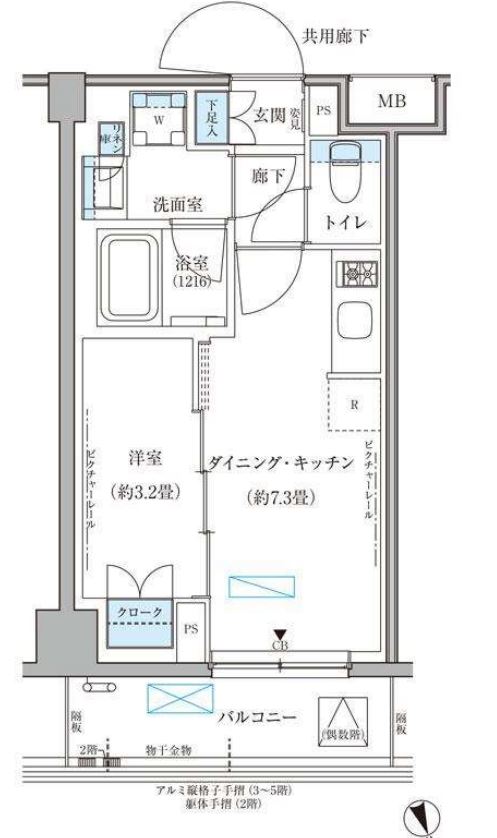 パークアクシス文京本郷　426号室　間取り