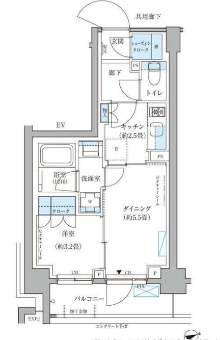 パークアクシス文京本郷　101号室　間取り