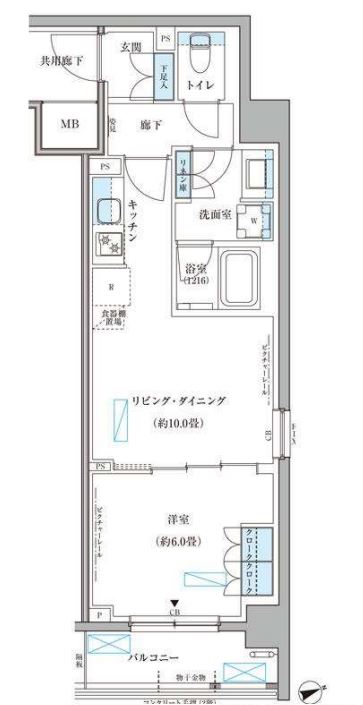 パークアクシス文京本郷　219号室　間取り