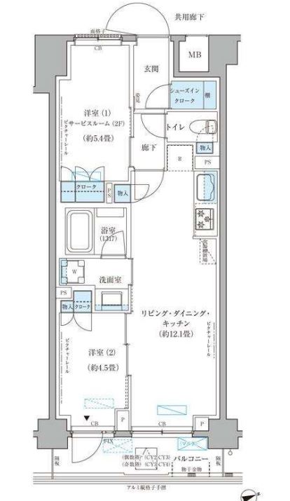 パークアクシス文京本郷　508号室　間取り