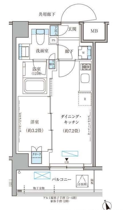 パークアクシス文京本郷　518号室　間取り