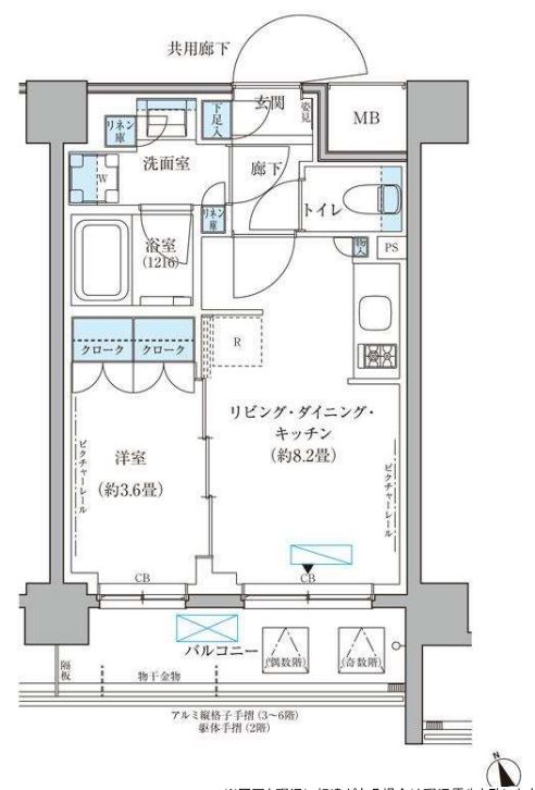 パークアクシス文京本郷　324号室　間取り