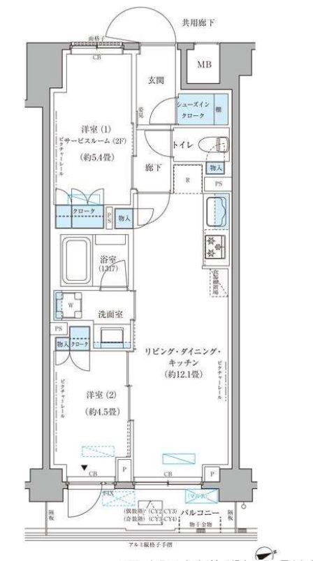 パークアクシス文京本郷　706号室　間取り