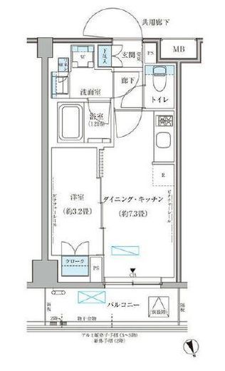 パークアクシス文京本郷　426号室　間取り