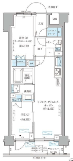 パークアクシス文京本郷　705号室　間取り