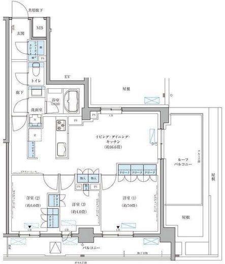 パークアクシス文京本郷　802号室　間取り