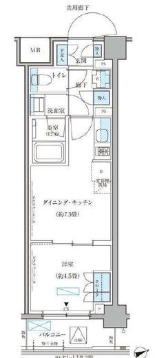パークアクシス文京本郷　317号室　間取り