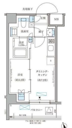 パークアクシス文京本郷　323号室　間取り