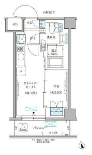 パークアクシス文京本郷　615号室　間取り