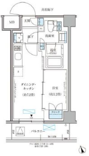 パークアクシス文京本郷　322号室　間取り