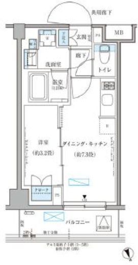 パークアクシス文京本郷　329号室　間取り