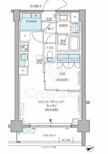パークアクシス文京本郷　103号室　間取り