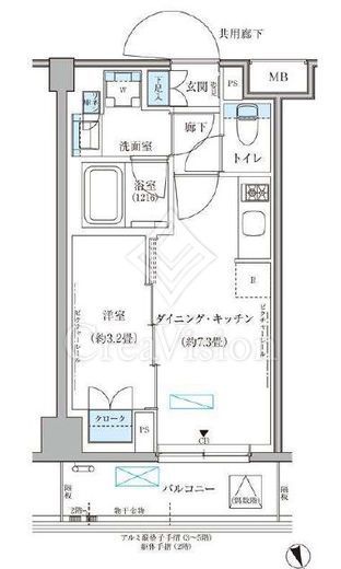 パークアクシス文京本郷　522号室　間取り
