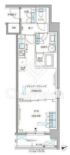 パークアクシス文京本郷　319号室　間取り