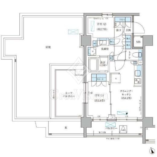 パークアクシス文京本郷　617号室　間取り