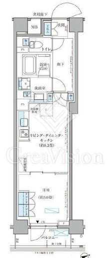 パークアクシス文京本郷　513号室　間取り