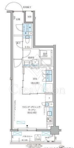 パークアクシス文京本郷　709号室　間取り