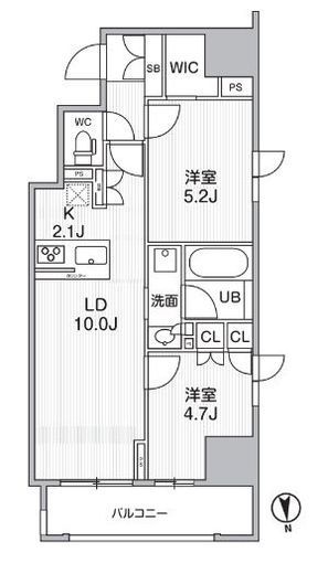 シーズンフラッツ新御徒町　602号室　間取り