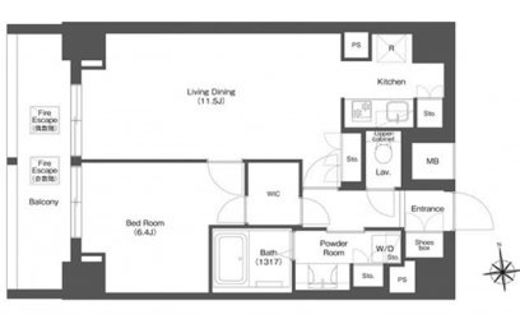 コンフォリア秋葉原ノース　1204号室　間取り