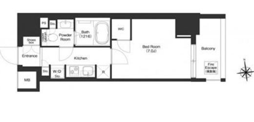 コンフォリア秋葉原ノース　901号室　間取り