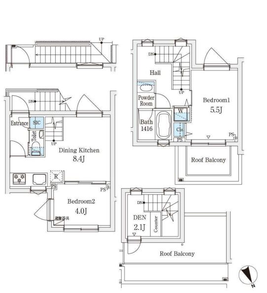 AGRATIO TERRACE 恵比寿　209号室　間取り