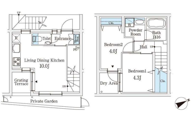 AGRATIO TERRACE 恵比寿　105号室　間取り