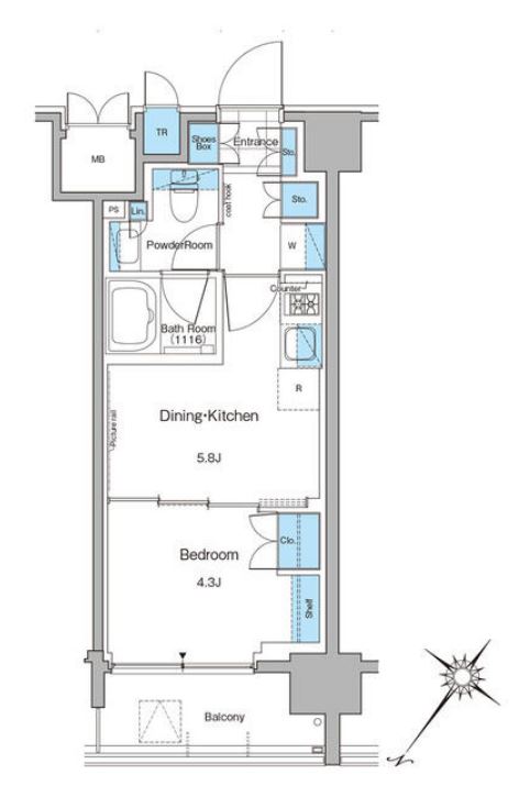 ルフォンプログレ西大井プレミア　812号室　間取り