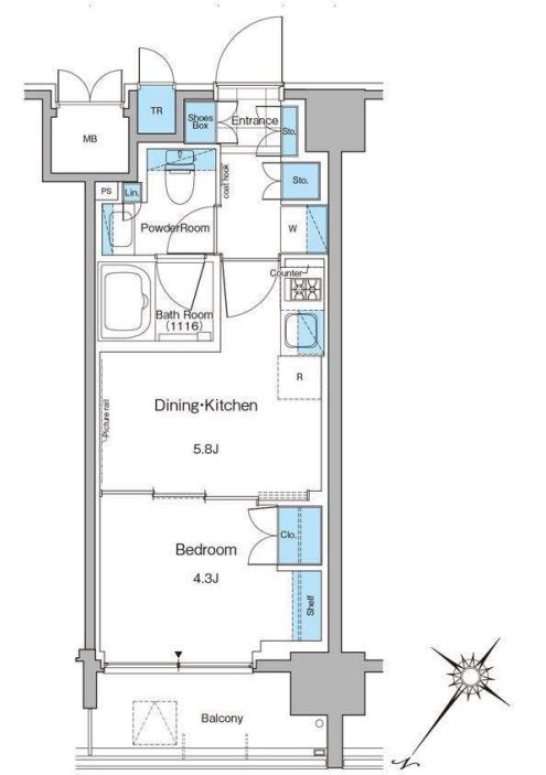 ルフォンプログレ西大井プレミア　910号室　間取り