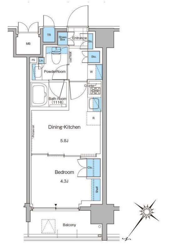 ルフォンプログレ西大井プレミア　512号室　間取り