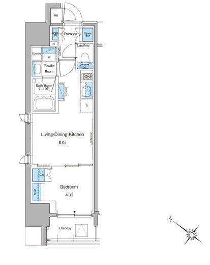 ルフォンプログレ西大井プレミア　401号室　間取り