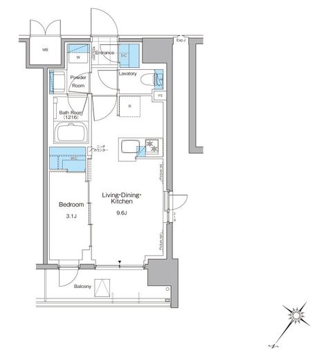 ルフォンプログレ西大井プレミア　406号室　間取り
