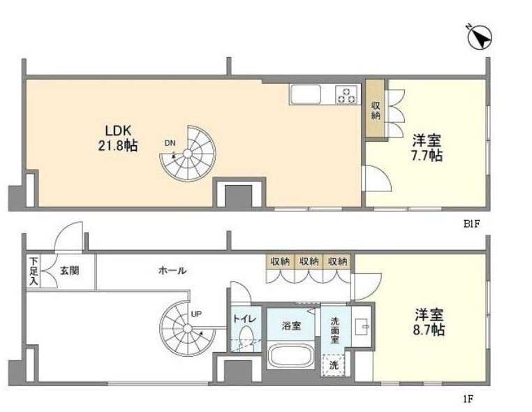 HF目黒行人坂レジデンス(旧フロンティアテラス目黒)　105号室　間取り
