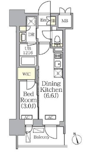 プライムガーデン銀座八丁堀　505号室　間取り