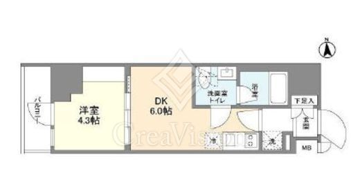 クラリティア浅草橋　502号室　間取り