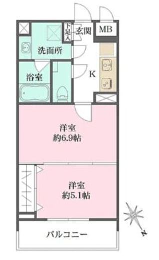 SILVERADO SHIBASAKI-CHO (シルバラード柴崎町)　208号室　間取り