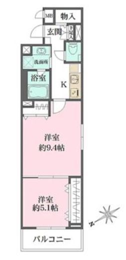 SILVERADO SHIBASAKI-CHO (シルバラード柴崎町)　303号室　間取り