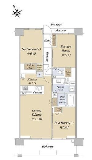 シティハウス吉祥寺北町　5F7号室　間取り