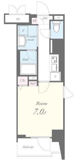 グランドレジデンス三鷹　406号室　間取り