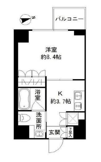 アーバンスタイル立川　414号室　間取り