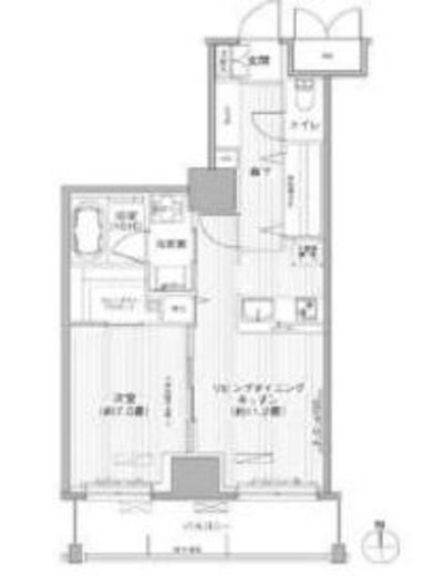 グランシャルール武蔵境　605号室　間取り