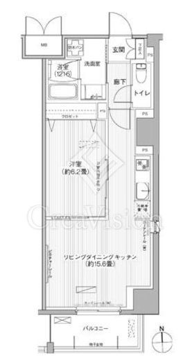 グランシャルール武蔵境　706号室　間取り