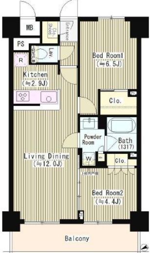 オークステージ武蔵野　703号室　間取り