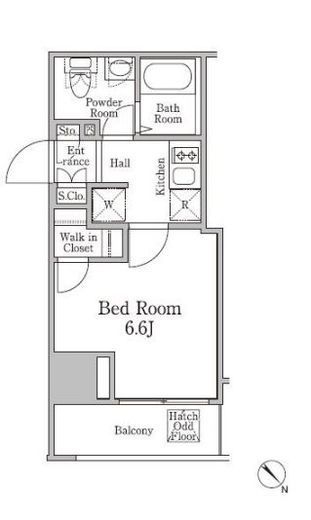レジディア国立　1104号室　間取り