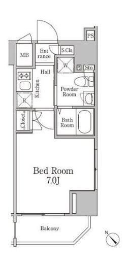 レジディア国立　403号室　間取り