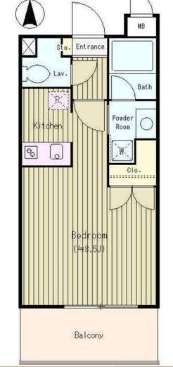 ソレアード武蔵野　405号室　間取り