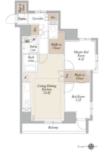 KDXレジデンス三鷹　1103号室　間取り