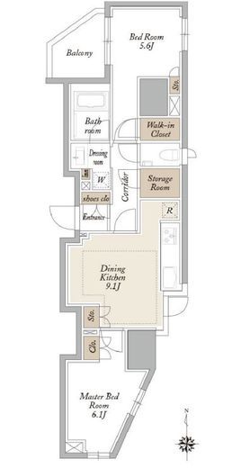 KDXレジデンス三鷹　1205号室　間取り
