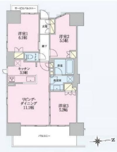 トラープランド翠命館　608号室　間取り